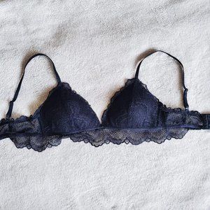 H&M all black monochrome sexy lacey bralette